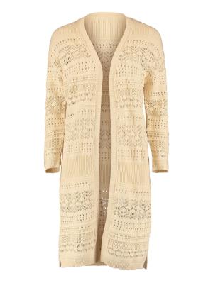 Mittellanger Cardigan in Ajourstrick-Optik | LS C CD Ra44ya