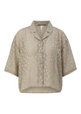 Verkürzte Bluse mit Transparenz-Effekt