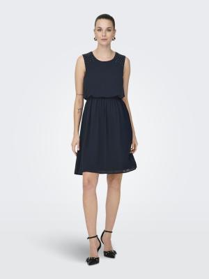 Ärmelloses Sommerkleid, Rundhalsausschnitt , elastischer Taille | ONLSTINNA LIFE SL DETAIL DRESS WVN