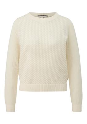 Baumwollpullover mit Ajourmuster