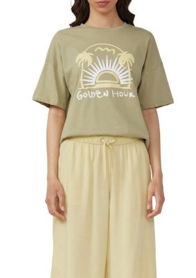 Baumwollshirt mit Frontprint