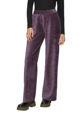 Elastische Wide Leg-Hose in Cordoptik