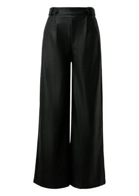 Wide-Leg-Hose in Leder-Optik