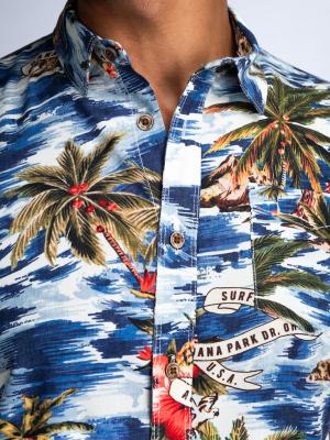 Hemd mit Botanikmuster | Men Shirt Short Sleeve AOP