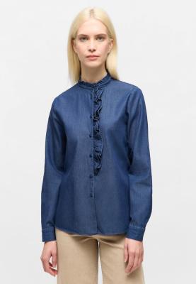 ETERNA Bluse – Femininer Denim-Chic mit Rüschen
