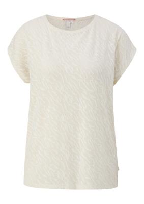 Leicht transparentes Oversize-Shirt mit Ausbrennermuster