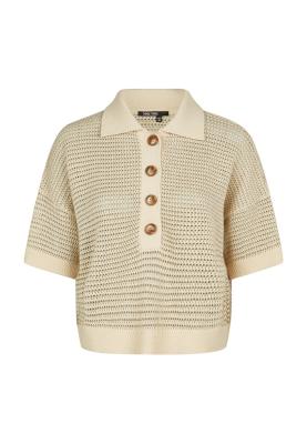 Polo Pullover mit tonigem Lurex