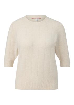 Weicher Kurzarm-Strickpullover