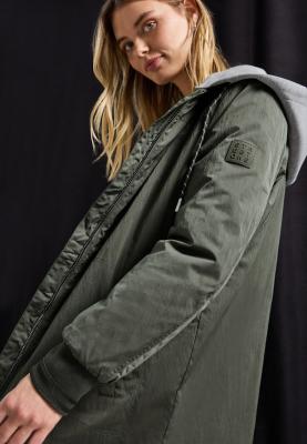 Long Padded Bomber Jkt w. remo