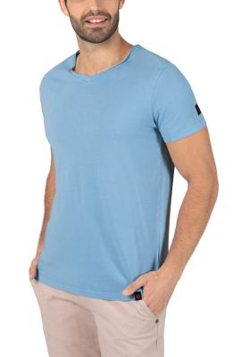 TIMEZONE V-Neck T-Shirt in Hellblau – Lässiger Sommerlook mit Stil