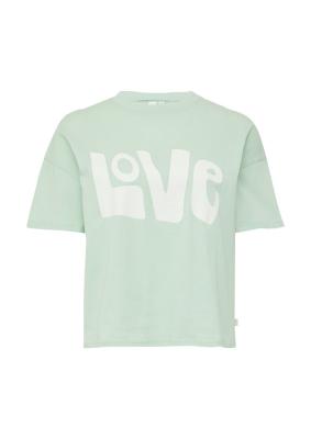 Printshirt mit überschnittener Schulter