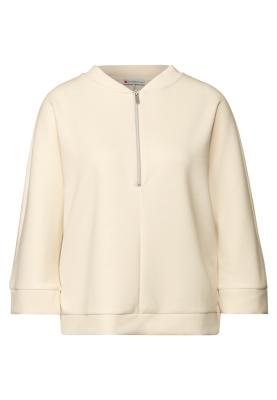 silk look shirt w.zipper