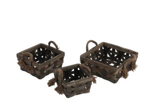 Korb quadratisch Rattan