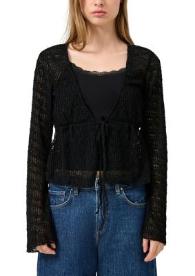 Shirtjacke aus zarter Spitze