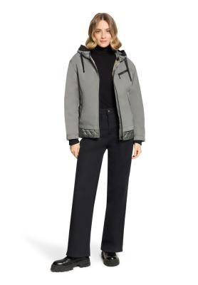 Damen-Jacke in Salbei mit Kapuze und Wattierung