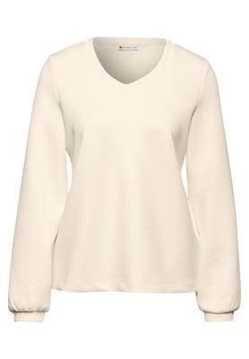 EOS_Silk look shirt w. v-neck