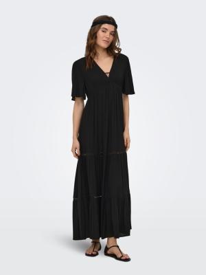 ONLMYA CHIARA S/S LONG V DRESS WVN