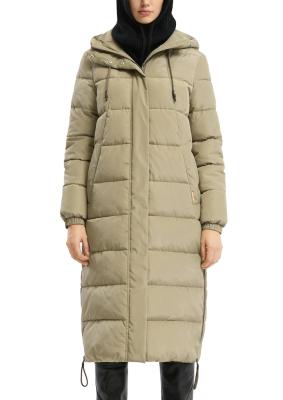 Langer, wärmend wattierter Steppmantel mit Kapuze