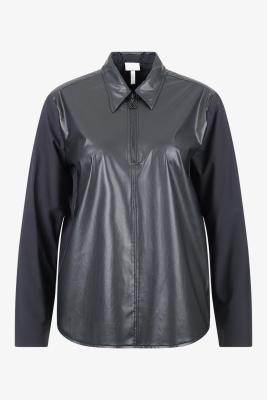 Sportalm Bluse – Urbaner Chic in Kunstleder und Jersey