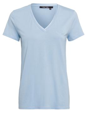 T-Shirt mit V-Neck und Blusenkragen – Eleganz trifft Sommerkomfort