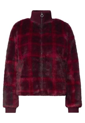 Fake Fur Bomber Jkt w. Knit De