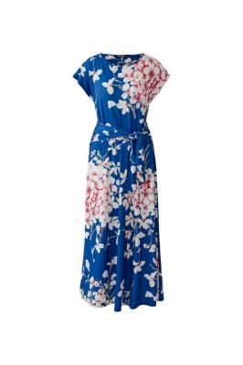 Miss Lagotte Maxi-Kleid – Sommerliche Blütenpracht in Royalblau