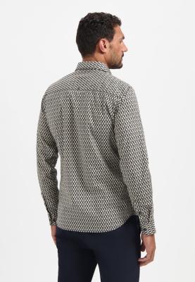 Stretchhemd mit Rautenmuster