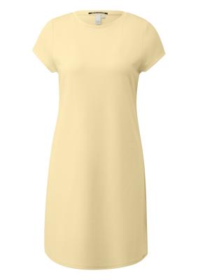 Knielanges Jerseykleid mit Rundhalsausschnitt