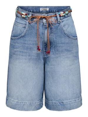 ONLHOLLIE HW BELT DNM SHORTS AZG