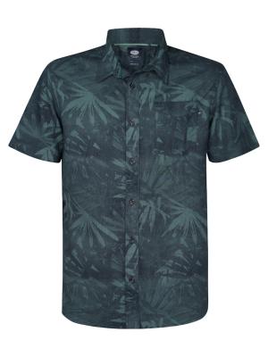 Kurzarmhemd mit Palmendruck – Tropen-Feeling für warme Tage