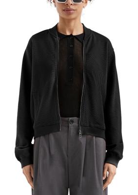 Sweatshirt im Blousonstyle mit Strukturmuster