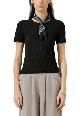 Strukturierte T-Shirt in cooler Strickoptik