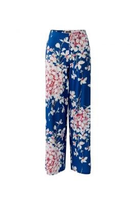 Miss Lagotte Florale Palazzo-Hose in Leuchtendem Kobaltblau