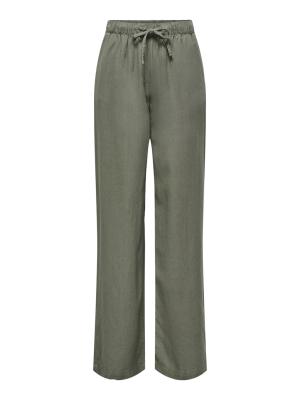 ONLGOA MW LINEN BL PULL-UP PANT CC
