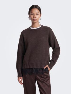 ONLEVIE LS LACE MIX O-NECK CS KNT