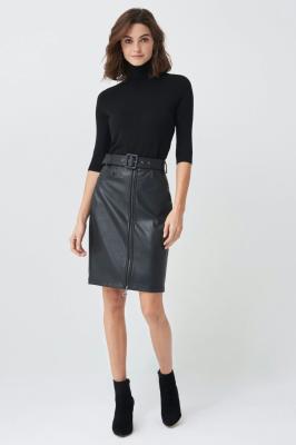 Push In Secret Glamour Midirock aus Nappa