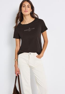 basic wording print shirt