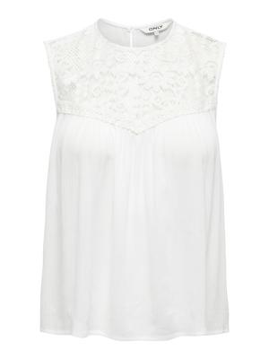 ONL30 RAISA S/L LACE O-NECK TOP WVN